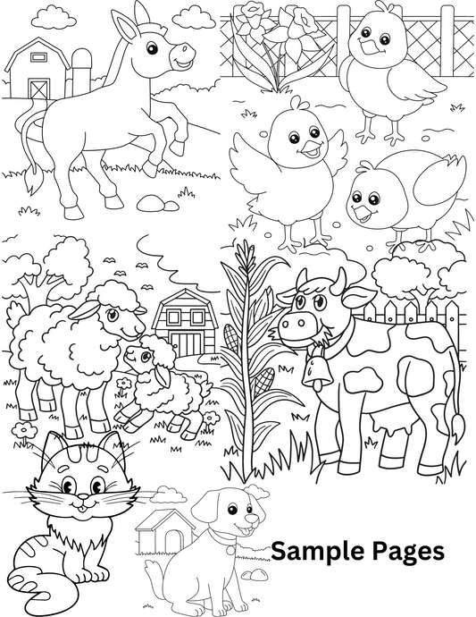 Let's Color Animals Printable Pages